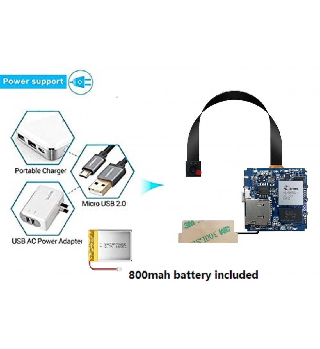 Caméra 4K DIY Caméra cachée à distance Caméra espion Full HD 1080P WIFI Caméra de sécurité avec détection de mouvement (2)