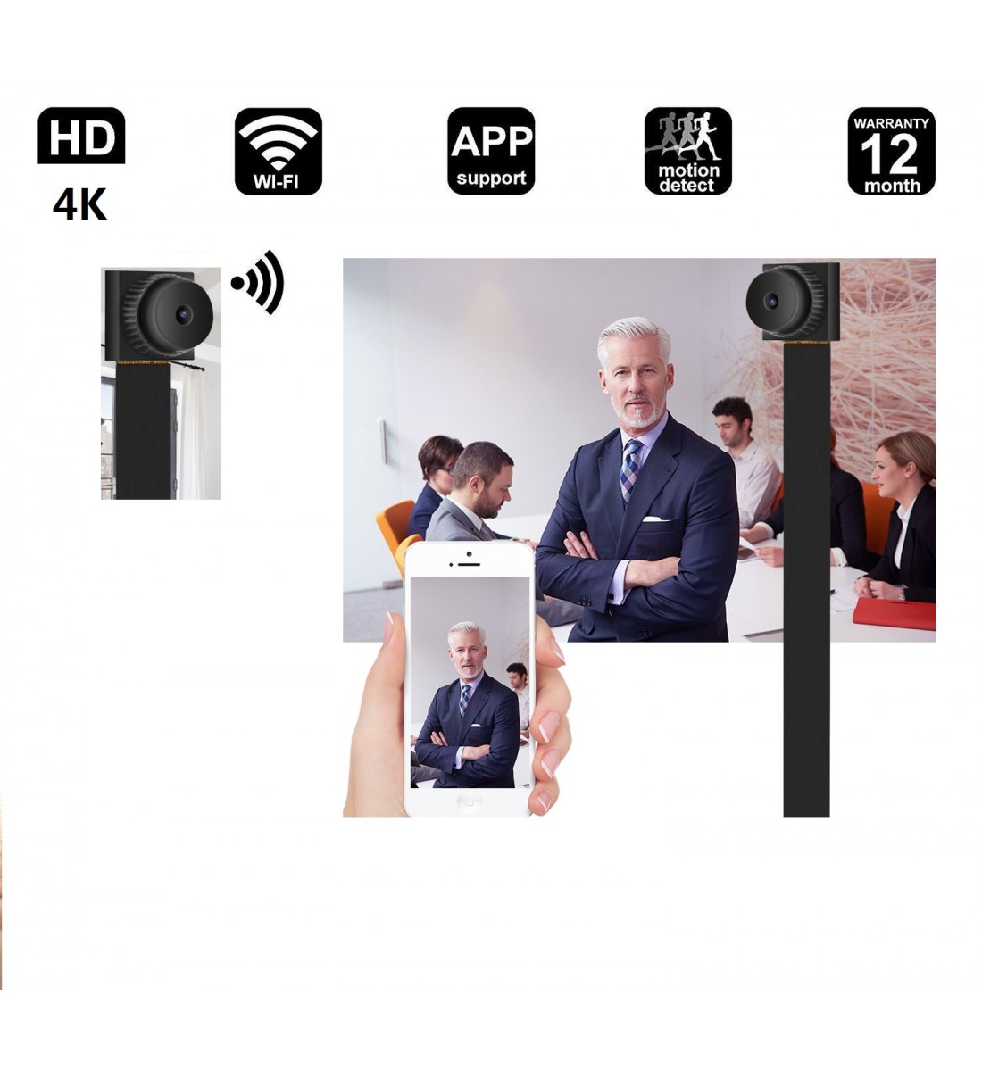 4K-Kamera DIY-Fernbedienung versteckte Kamera Spy Cam Full HD 1080P WIFI-Überwachungskamera mit Bewegungserkennung (3)