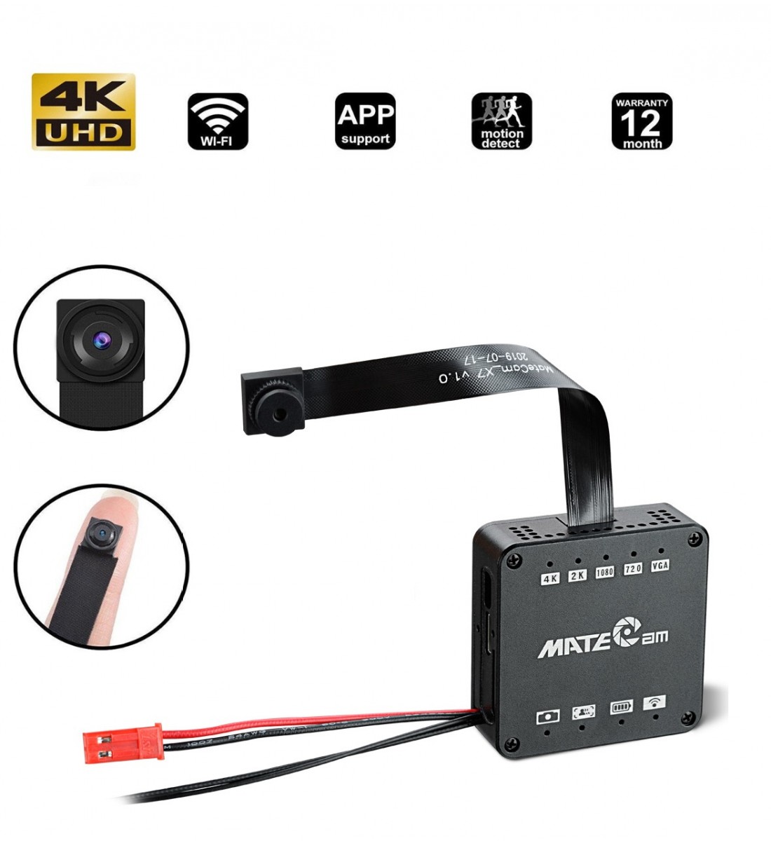 4K Real Ultra HD WiFi Versteckte Spionagekamera Mini-Kamera Drahtlose Bewegungserkennung Nanny Cam Sicherheitssystem Video-Fernansicht-Kamera-Monitor Baby-Büro-Spionage-Cam-App-Camcorder-Kind mit 4000-mAh-Akku (1)