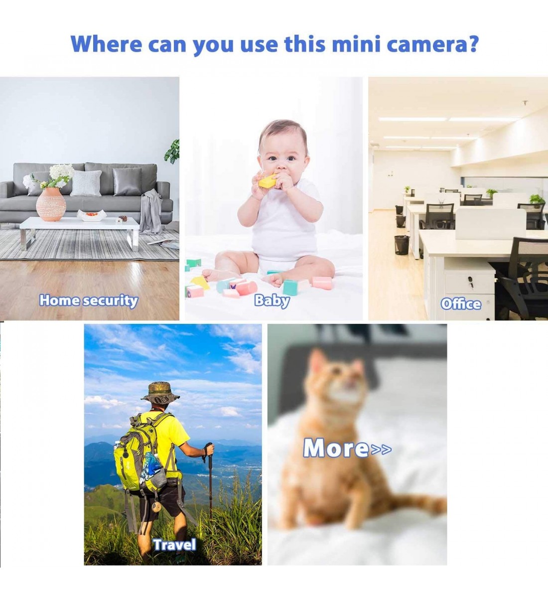 4K Real Ultra HD WiFi Versteckte Spionagekamera Mini-Kamera Drahtlose Bewegungserkennung Nanny Cam-Sicherheitssystem Video-Fernansicht-Kamera-Monitor Baby-Büro-Spionage-Cam-App Camcorder Kind mit 4000-mAh-Akku (3)