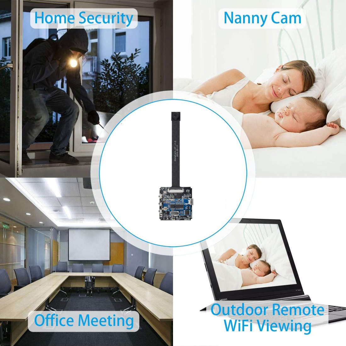 4K Ultra HD Real Camera DIY remote Hidden Camera Spy Cam WIFI Security Camera with Motion Detection Nanny Cam Security System APP Control Camera up to 256GB (4)