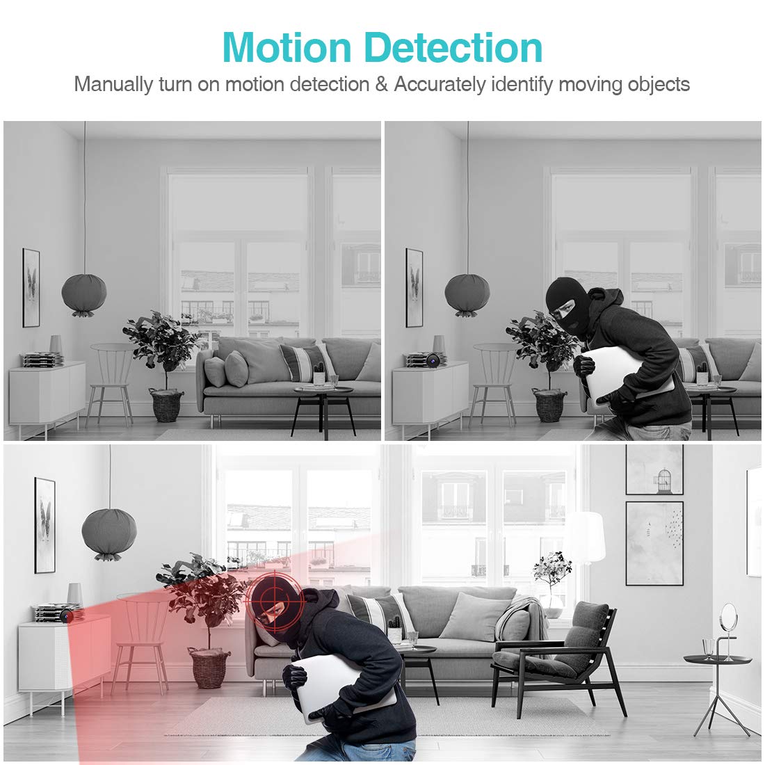 4K Real Ultra HD DIY Wireless Camera Big Wide Angle 6CM Mini DVR Motion Detection Nanny Cam Security System APP Control Action Camera up to 400GB