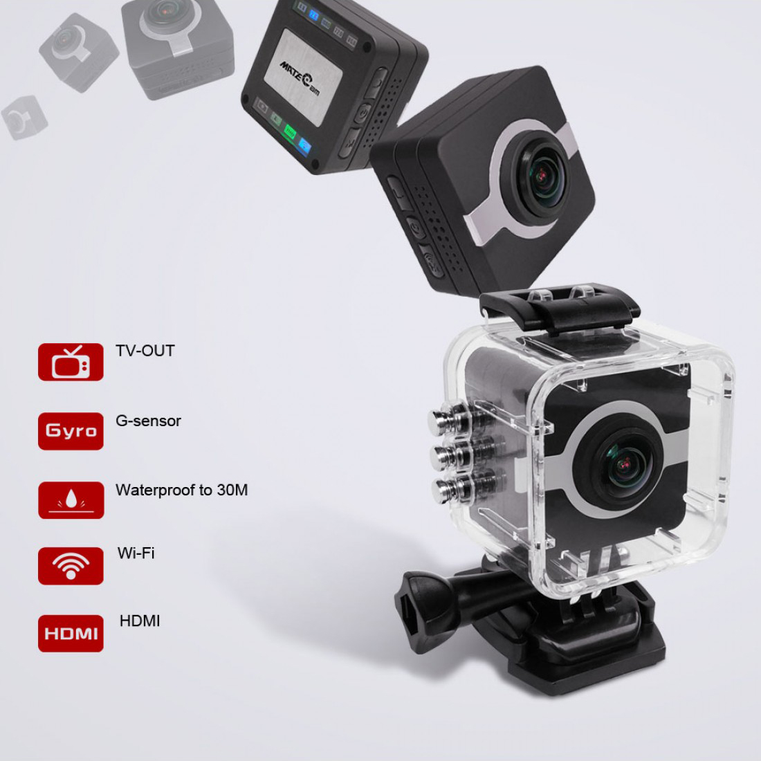 Matecam X1 4K Action Camera กล้องกีฬา WIFI Ultra HD Waterproof Mini DV กล้องวิดีโอเครื่องบันทึกวิดีโอ Action Cam