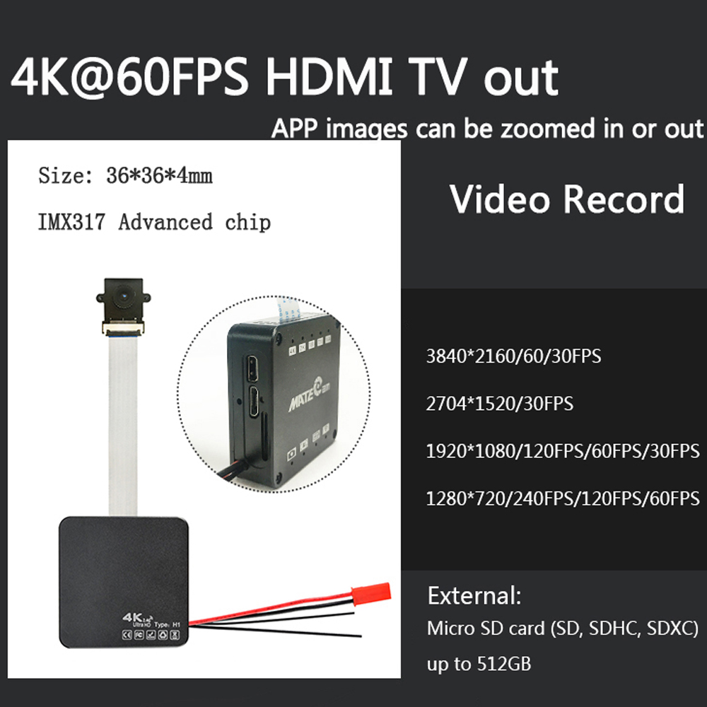 X9 4K UHD verborgen spionagecamera Draadloos verborgen WiFi IMX317 Full HD 60FPS videocamera, draagbare huisbeveiliging binnen buiten geheime pinhole kleine camera, tot 512 GB